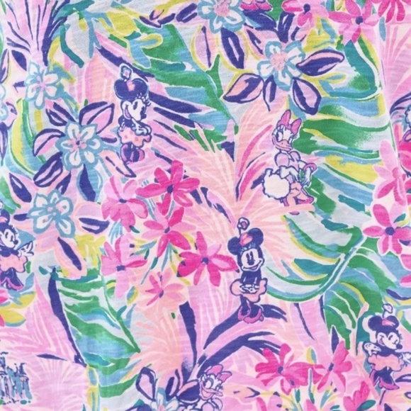 New Lilly Pulitzer Disney Dreamin Hat Baseball Cap Pink Minnie Daisy Castle - Picture 5 of 6